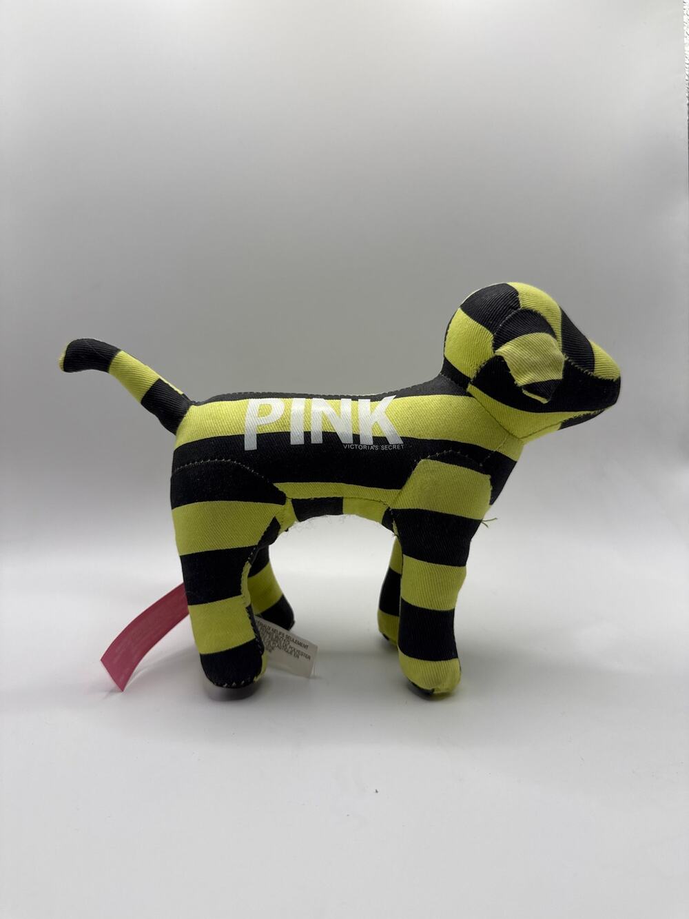 Victoria's Secret Pink Mini Dog Black Yellow Striped Vintage